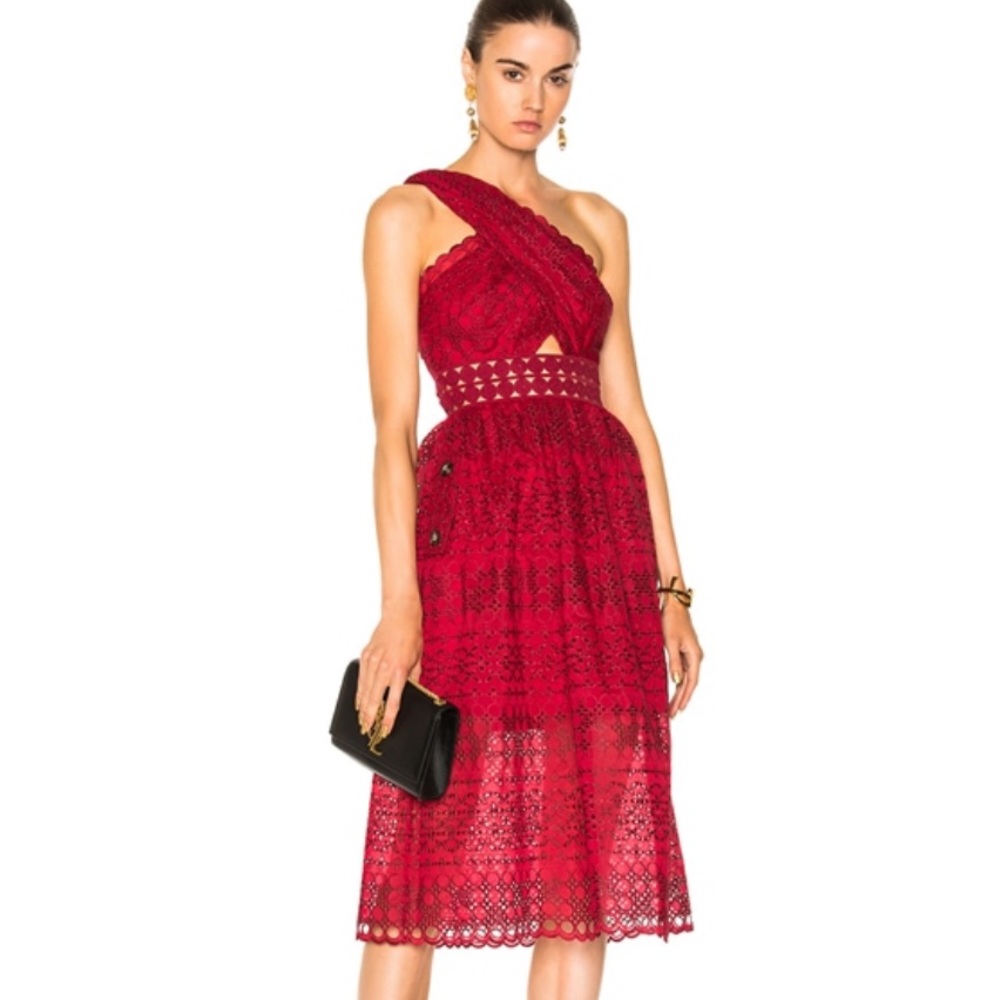 Self-Portrait One Shoulder Dress